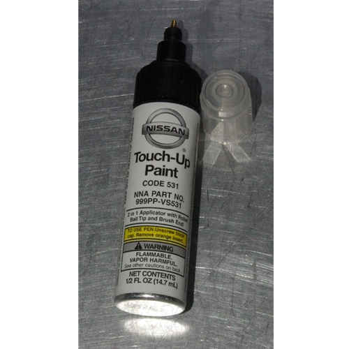 OEM Nissan Touch up paint. Now comes in the dual ball point pen/brush
